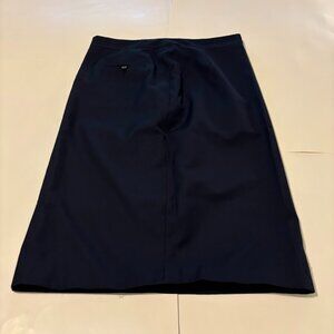 Sumissura Navy Blue Pencil Skirt High Waisted Midi Skirt